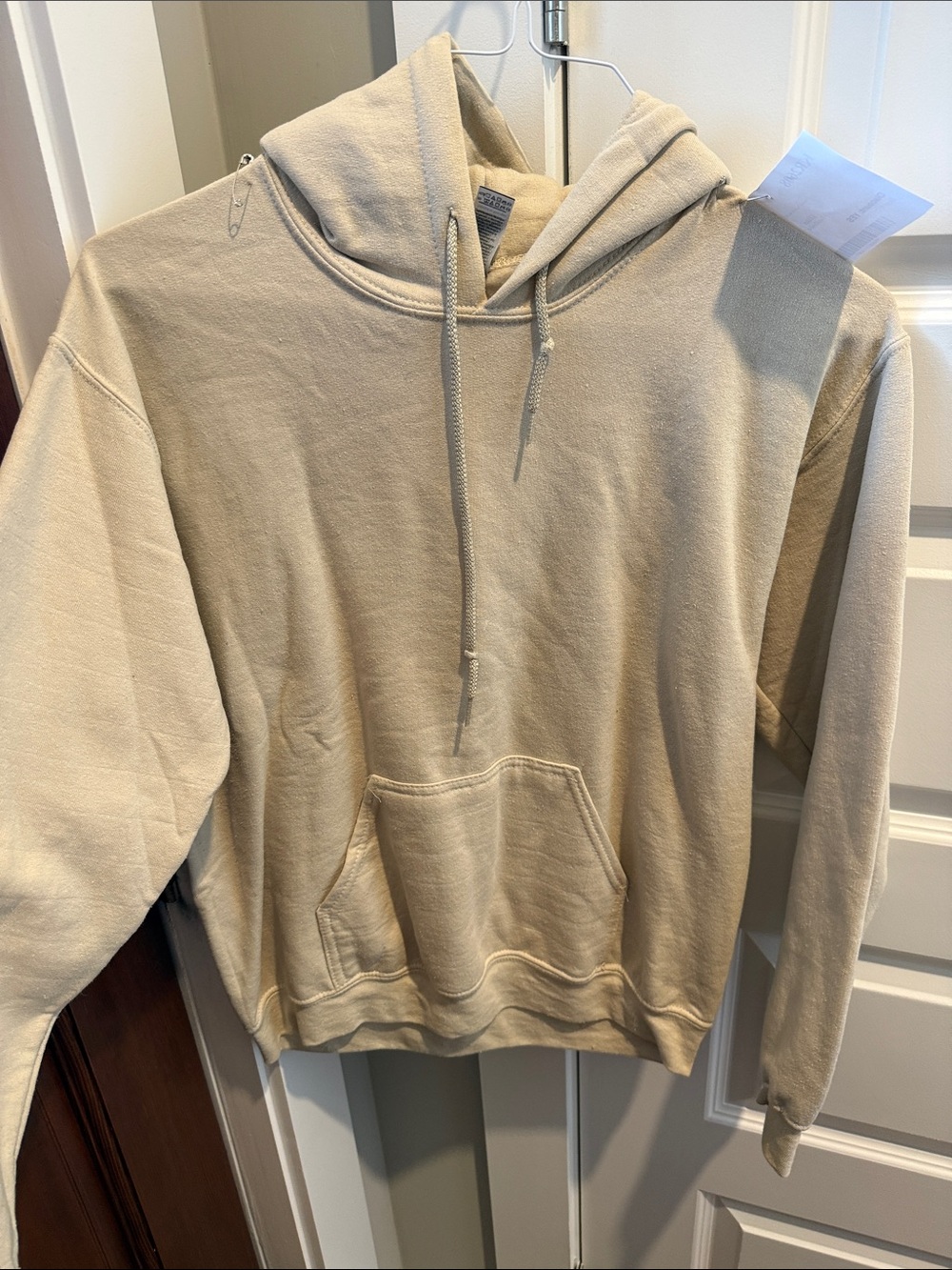 Gildan Men's Light Beige Pullover Hoodie